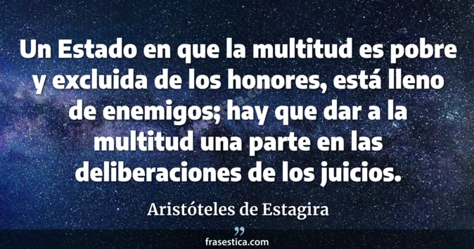 Cita de Aristóteles de Estagira