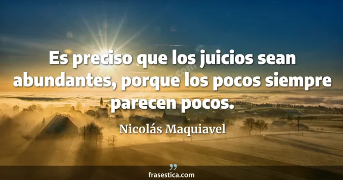Cita de Nicolás Maquiavel
