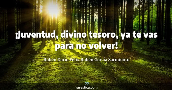 Cita de Rubén Darío Félix Rubén García Sarmiento