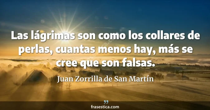 Cita de Juan Zorrilla de San Martín