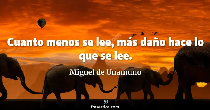 Cita de Miguel de Unamuno