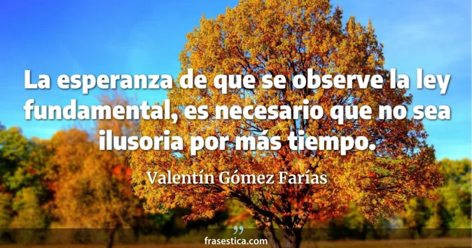 Cita de Valentín Gómez Farías