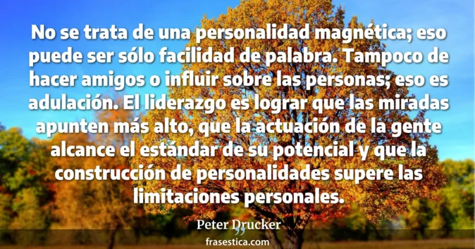 Cita de Peter Drucker