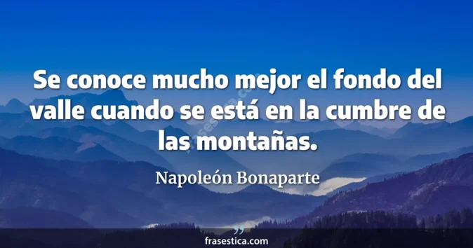 Cita de Napoleón Bonaparte