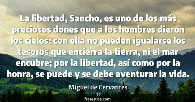 Cita de Miguel de Cervantes