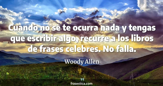 Cita de Woody Allen