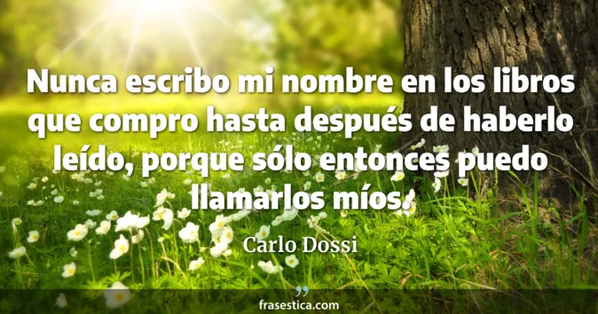 Cita de Carlo Dossi