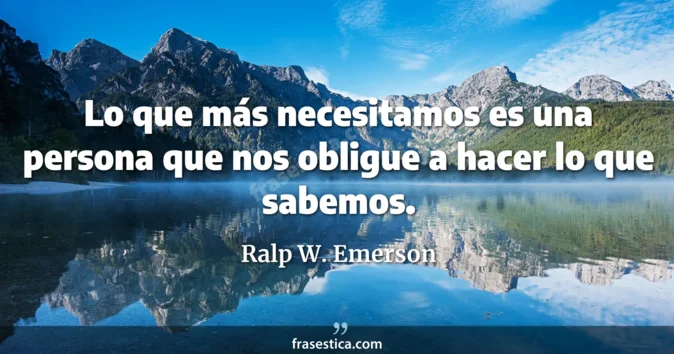 Cita de Ralp W. Emerson