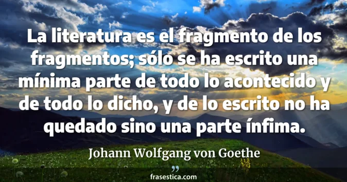 Cita de Johann Wolfgang von Goethe