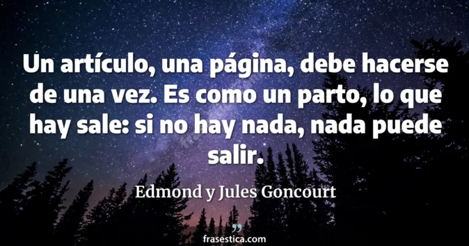 Cita de Edmond y Jules Goncourt