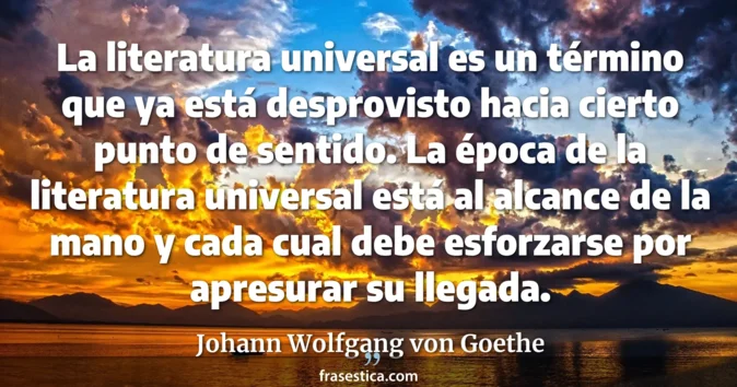 Cita de Johann Wolfgang von Goethe