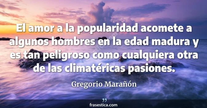 Cita de Gregorio Marañón