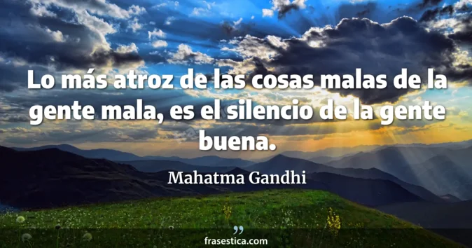 Cita de Mahatma Gandhi