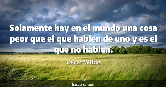 Cita de Oscar Wilde
