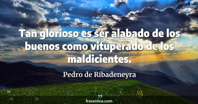 Cita de Pedro de Ribadeneyra