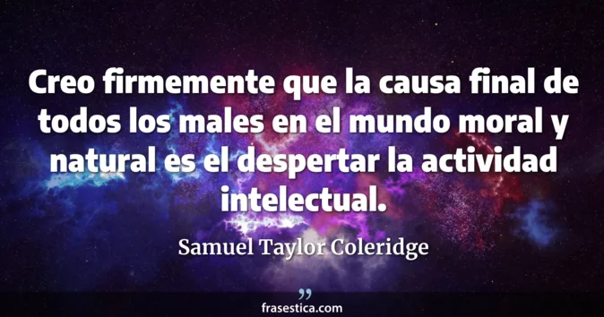 Cita de Samuel Taylor Coleridge