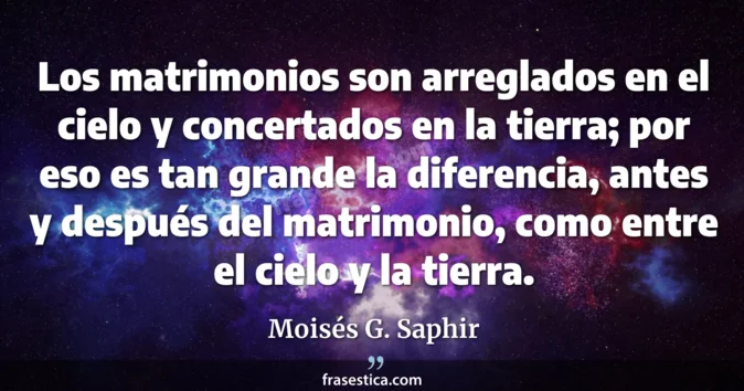 Cita de Moisés G. Saphir