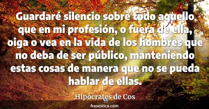 Cita de Hipócrates de Cos