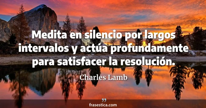 Cita de Charles Lamb
