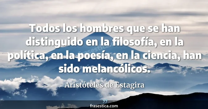 Cita de Aristóteles de Estagira
