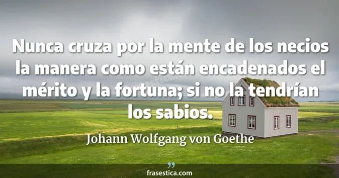 Cita de Johann Wolfgang von Goethe