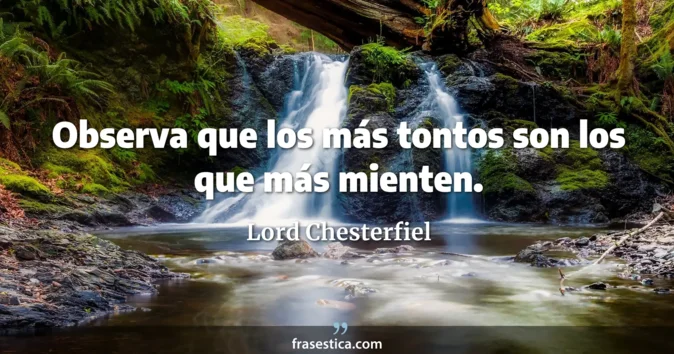 Cita de Lord Chesterfiel