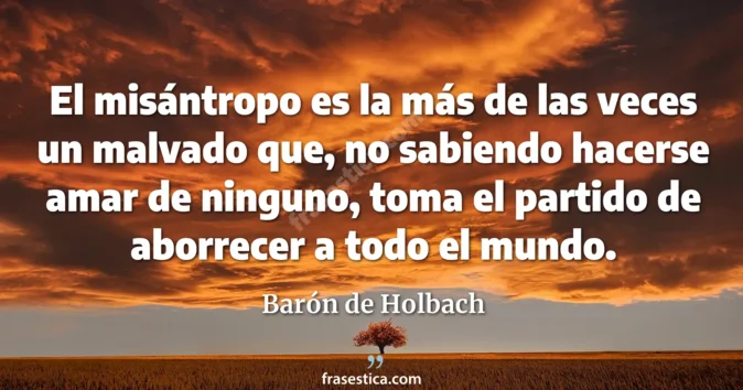 Cita de Barón de Holbach