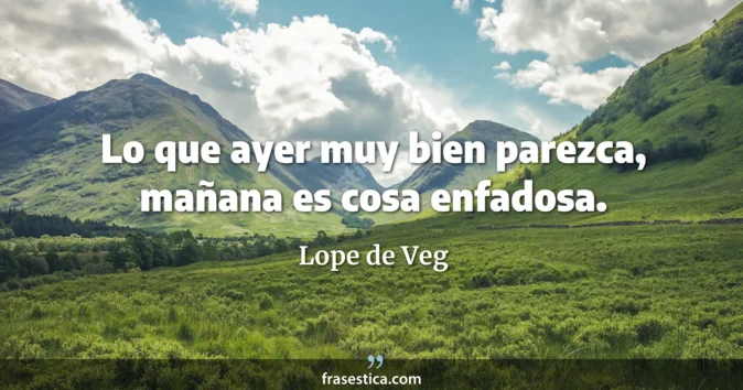 Cita de Lope de Veg