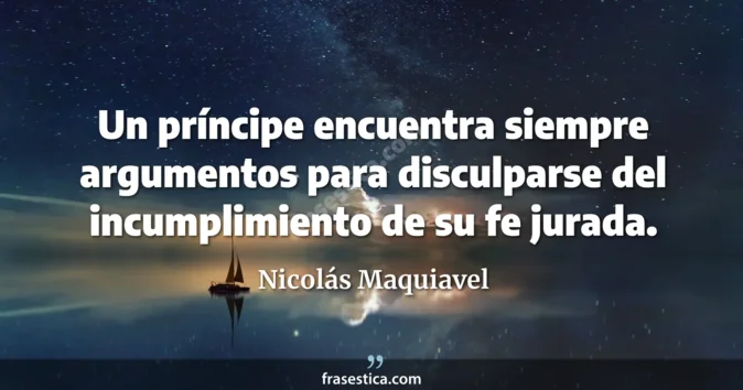 Cita de Nicolás Maquiavel