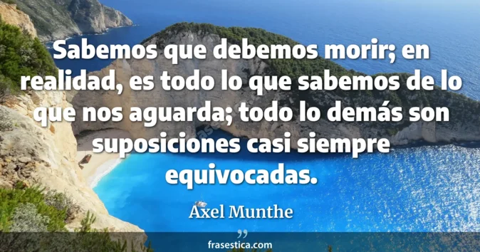 Cita de Axel Munthe
