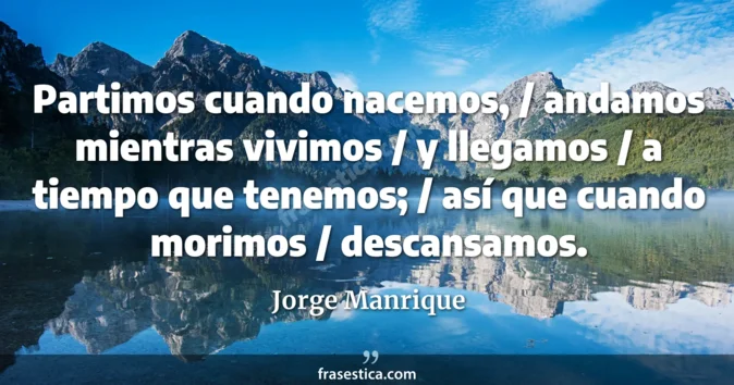 Cita de Jorge Manrique