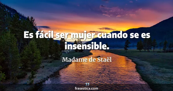 Cita de Madame de Staël