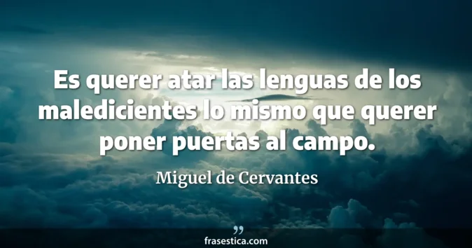 Cita de Miguel de Cervantes