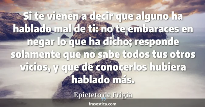 Cita de Epicteto de Frigia