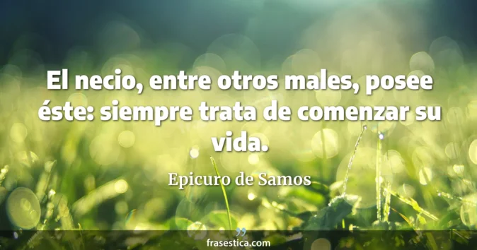 Cita de Epicuro de Samos