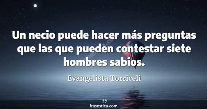 Cita de Evangelista Torriceli