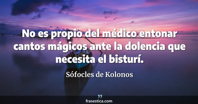 Cita de Sófocles de Kolonos