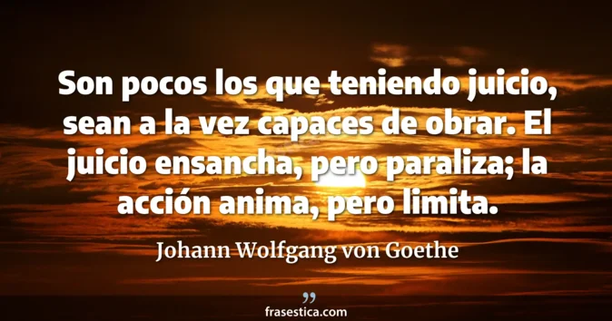 Cita de Johann Wolfgang von Goethe