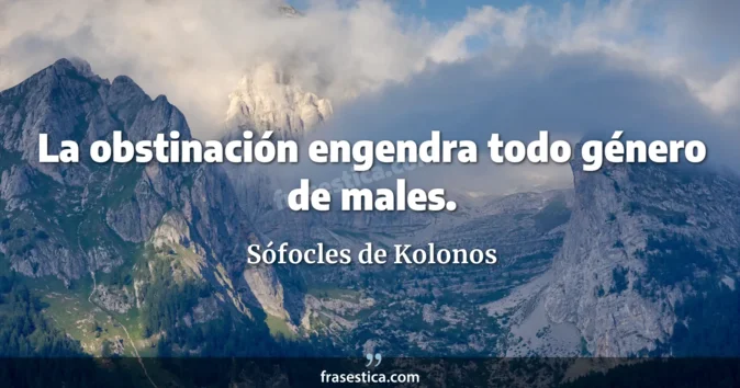 Cita de Sófocles de Kolonos