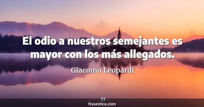 Cita de Giacomo Leopardi
