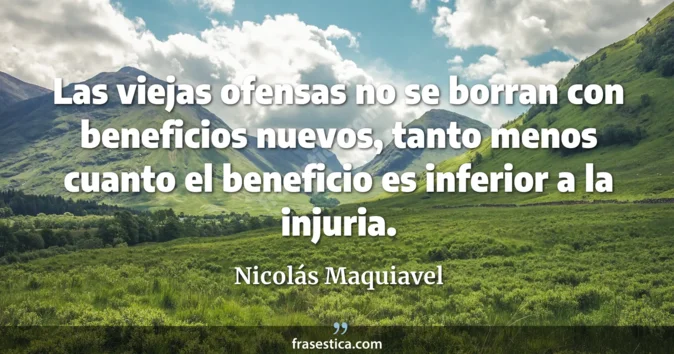 Cita de Nicolás Maquiavel