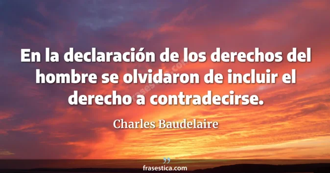 Cita de Charles Baudelaire