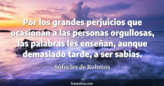 Cita de Sófocles de Kolonos