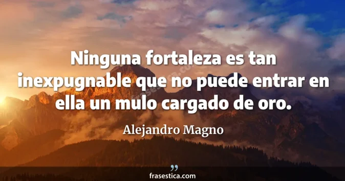 Cita de Alejandro Magno