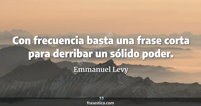 Cita de Emmanuel Levy