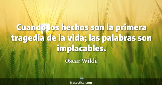 Cita de Oscar Wilde