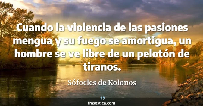 Cita de Sófocles de Kolonos