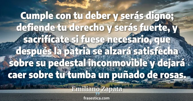 Cita de Emiliano Zapata