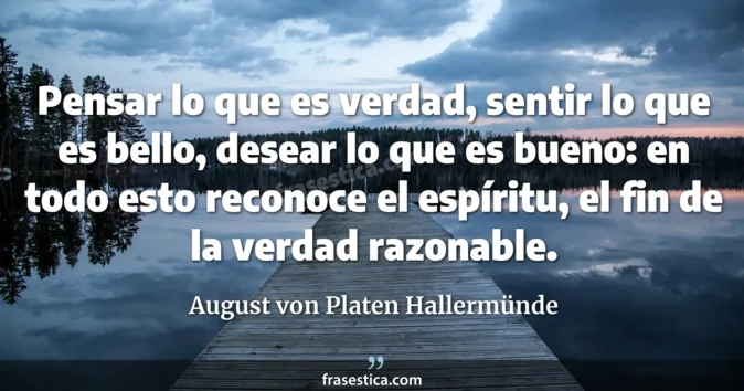 Cita de August von Platen Hallermünde