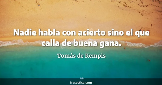 Cita de Tomás de Kempis